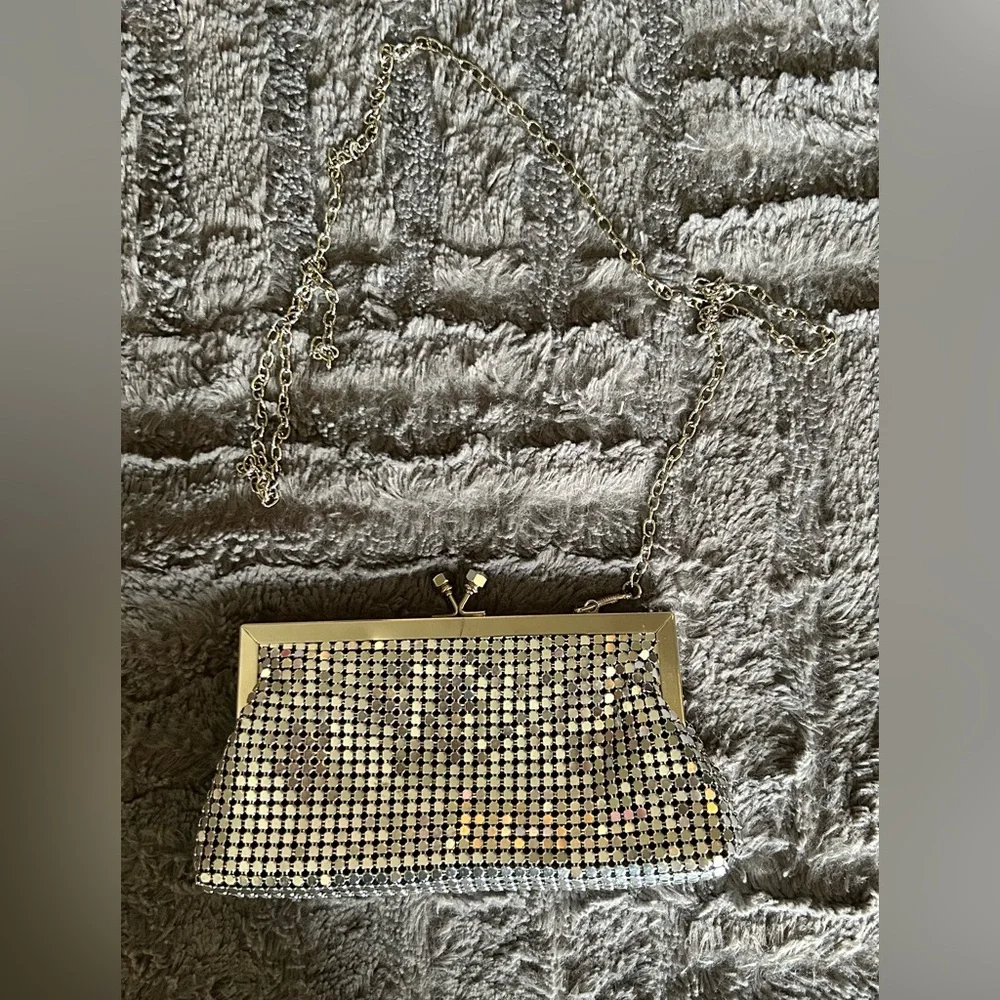 Elegant Silver Mesh Evening Bag - Picture 1 of 6